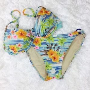 Malibu Tropical Bikini Junior Separates size M